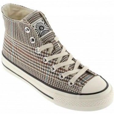 BOTIN VICTORIA 1057104 TRIBU BRILLO CUADROS TAUPE
