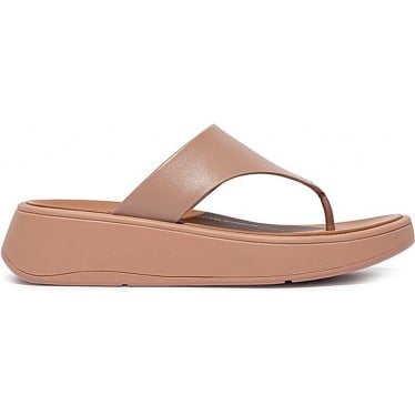 SANDALIAS FITFLOP FW4 F-MODE LTH FLATFORM TOE-PO BEIGE