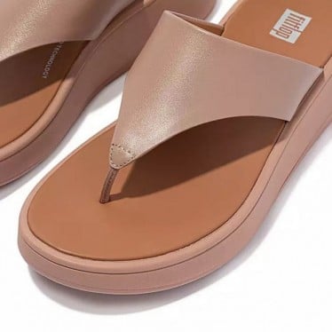 SANDALIAS FITFLOP FW4 F-MODE LTH FLATFORM TOE-PO BEIGE