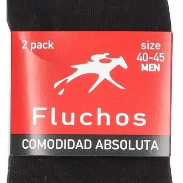 CALCETINES TOBILLEROS FLUCHOS 2 PACK MEN CA-0001 NEGRO