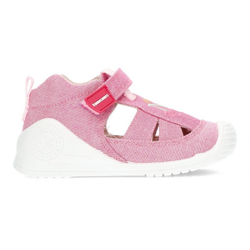 SANDALIAS BIOMECANICS LONA BEBÉ 212213 FUCSIA