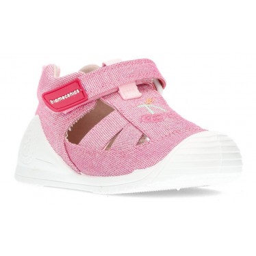 SANDALIAS BIOMECANICS LONA BEBÉ 212213 FUCSIA