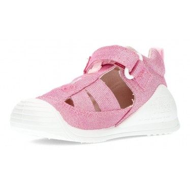 SANDALIAS BIOMECANICS LONA BEBÉ 212213 FUCSIA