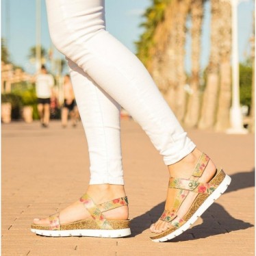 SANDALIAS PANAMA JACK SELMA TROPICAL FLORAL_TAUPE