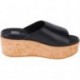 SANDALIAS FITFLOP ELOISE CORK WRAP LTHR WG SLIDE FT5 BLACK