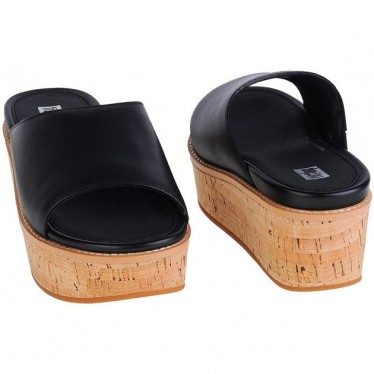 SANDALIAS FITFLOP ELOISE CORK WRAP LTHR WG SLIDE FT5 BLACK