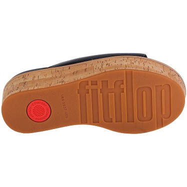 SANDALIAS FITFLOP ELOISE CORK WRAP LTHR WG SLIDE FT5 BLACK