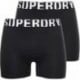 BOXER SUPERDRY M3110340A LOGO DOUBLE PACK BLACK