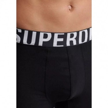 BOXER SUPERDRY M3110340A LOGO DOUBLE PACK BLACK