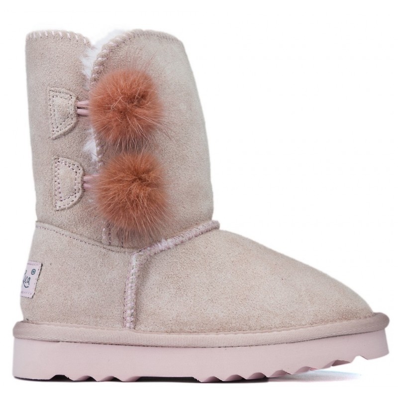 BOTAS OCA LOCA POMPON ROSE ROSA