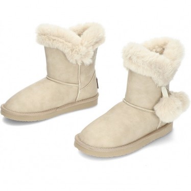 BOTA AUSTRALIANA CONGUITOS BREAKWALK FUR POMPOM BEIG