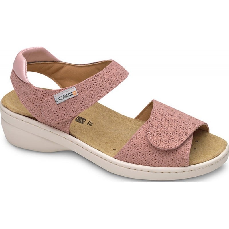 SANDALIAS ORTOPÉDICAS CALZAMEDI 0781 ACOLCHADO TRASERO ROSA