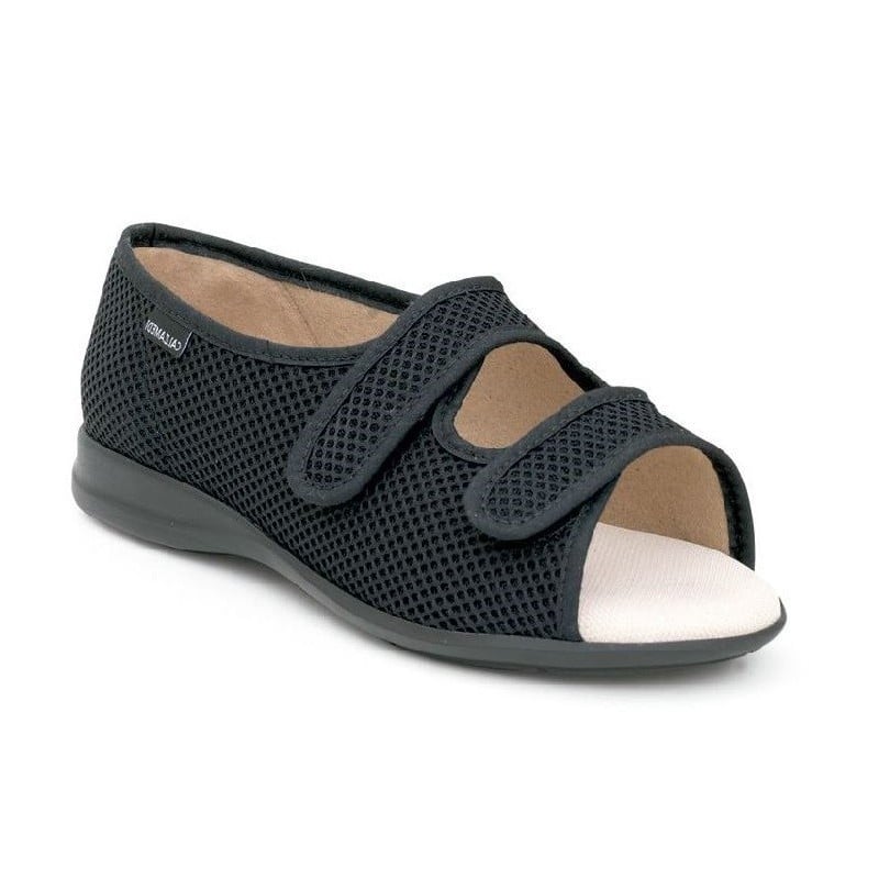 CALZAMEDI SANDALIA ABIERTA VELCROS TELA UNISEX NEGRO