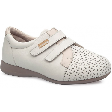 CALZAMEDI ZAPATO COMODO DOBLE VELCRO BEIGE