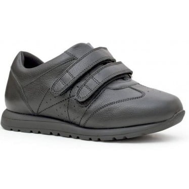 ZAPATILLAS CALZAMEDI VELCROS DIABETICO NEGRO