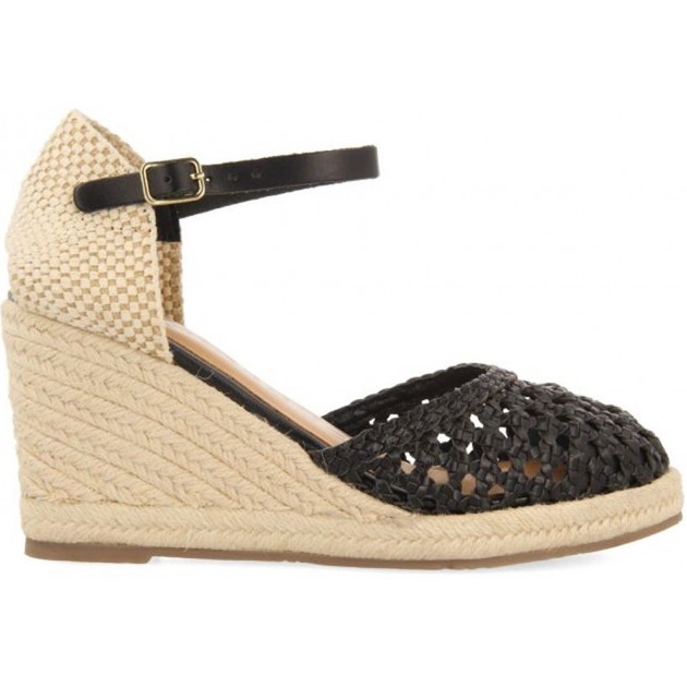 Sandalias GIOSEPPO 72281 Serignan piel trenzada NEGRO