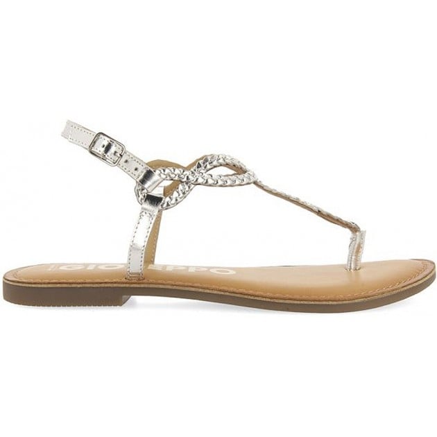 Sandalias GIOSEPPO 69111 Merignas trenzadas PLATA