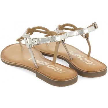 Sandalias GIOSEPPO 69111 Merignas trenzadas PLATA