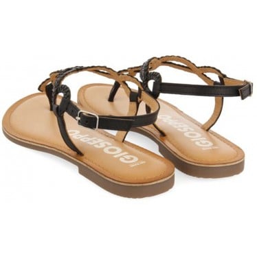 Sandalias GIOSEPPO 69111 Merignas trenzadas NEGRO