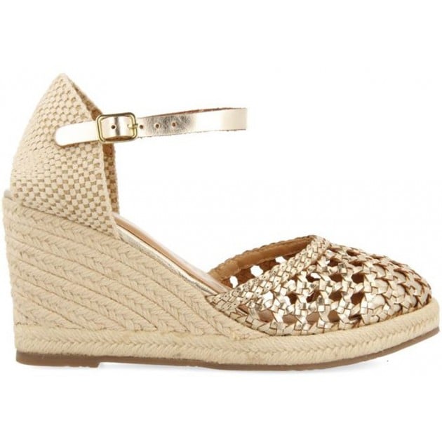 Sandalias GIOSEPPO 72281 Serignan piel trenzada PLATINO