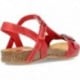 SANDALIAS INTERBIOS AFRODITA ROJO