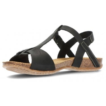 SANDALIAS INTERBIOS AFRODITA NEGRO