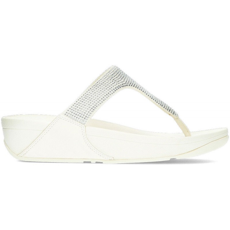 SANDALIAS FITFLOP LULU CRYSTAL EMBELLISHED CREAM