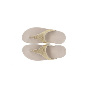 SANDALIAS FITFLOP LULU CRYSTAL EMBELLISHED PLATINO