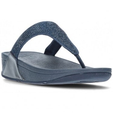 SANDALIAS FITFLOP LULU CRYSTAL EMBELLISHED NAVY