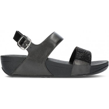 SANDALIAS FITFLOP LULU CRYSTAL BACK-STRAP NEGRO