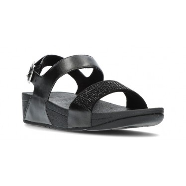 SANDALIAS FITFLOP LULU CRYSTAL BACK-STRAP NEGRO