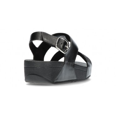 SANDALIAS FITFLOP LULU CRYSTAL BACK-STRAP NEGRO