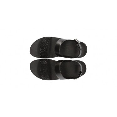 SANDALIAS FITFLOP LULU CRYSTAL BACK-STRAP NEGRO