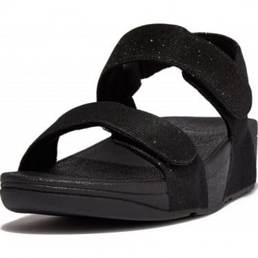 SANDALIAS FITFLOP LULU ADJ SHIMMERLUX GA2 ALL_BLACK