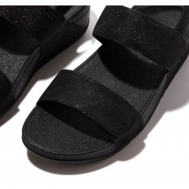 SANDALIAS FITFLOP LULU ADJ SHIMMERLUX GA2 ALL_BLACK