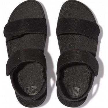 SANDALIAS FITFLOP LULU ADJ SHIMMERLUX GA2 ALL_BLACK