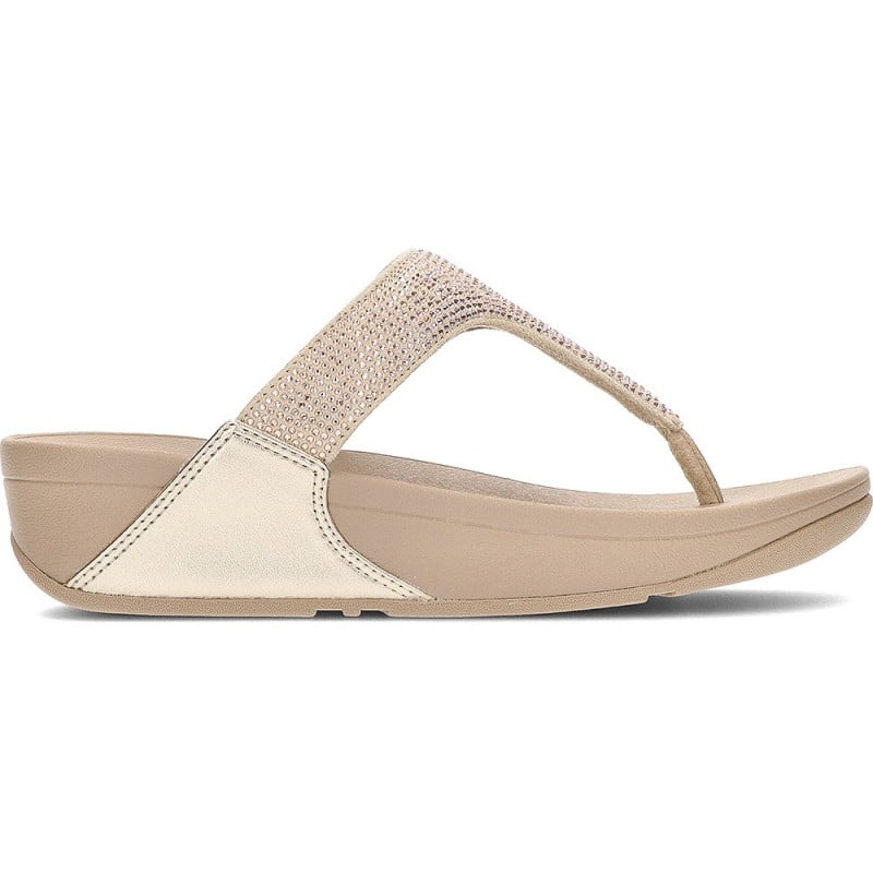 SANDALIAS FITFLOP LULU CRYSTAL EMBELLISHED BEIGE