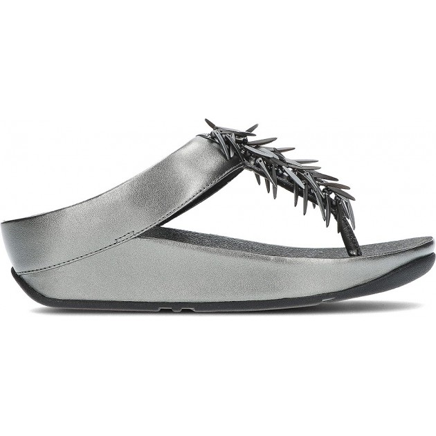 Sandalias FitFlop HI7 Rumba Beaded Metallic PEWTER_BLACK Sandalias FitFlop HI7 Rumba Beaded Metallic PEWTER_BLACK