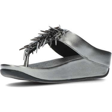 Sandalias FitFlop HI7 Rumba Beaded Metallic PEWTER_BLACK