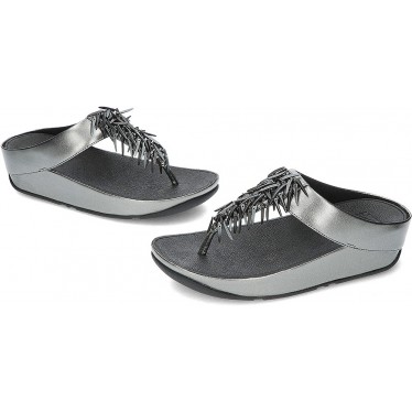 Sandalias FitFlop HI7 Rumba Beaded Metallic PEWTER_BLACK