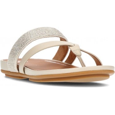 Sandalias FitFlop HO5 Gracie Crystal Leather BEIGE