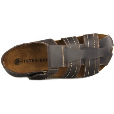 SANDALIAS INTERBIOS CERRADA MARRON