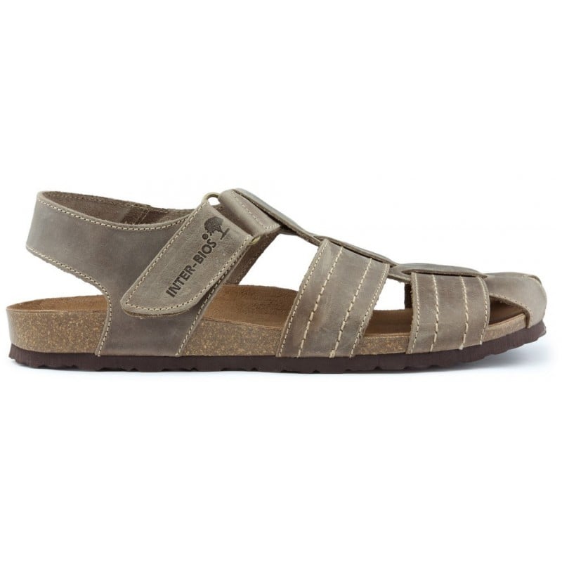 SANDALIAS INTERBIOS CERRADA PARDO