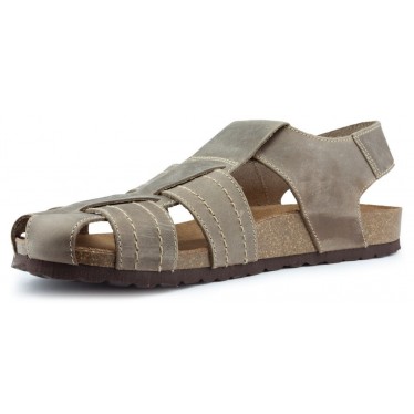 SANDALIAS INTERBIOS CERRADA PARDO