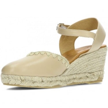 SANDALIA WONDERS CROCHET YD-SI612 BEIGE