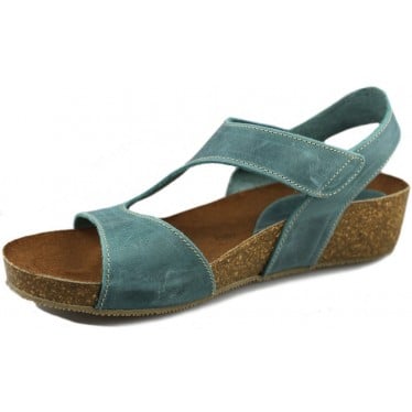 INTERBIOS SANDALIAS COMODAS MEDIA CUÑA JEANS