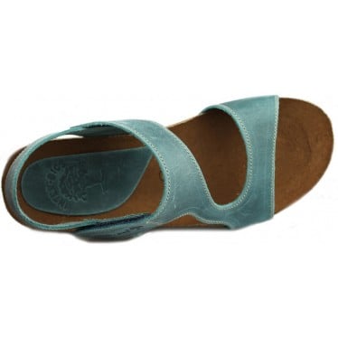 INTERBIOS SANDALIAS COMODAS MEDIA CUÑA JEANS