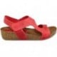 INTERBIOS SANDALIAS COMODAS MEDIA CUÑA ROJO
