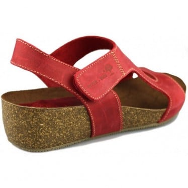 INTERBIOS SANDALIAS COMODAS MEDIA CUÑA ROJO