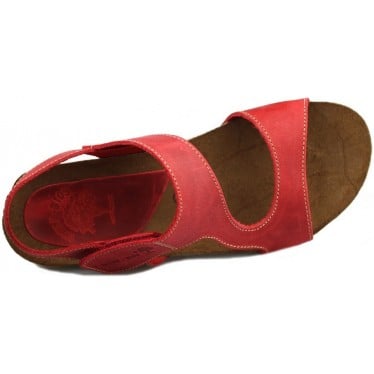 INTERBIOS SANDALIAS COMODAS MEDIA CUÑA ROJO